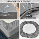Protetor de colchão impermeável - Soft Confortável Respirável Cor Sólida